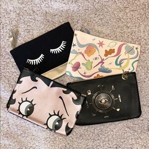 Set of Four Stylish Cosmetic Bags